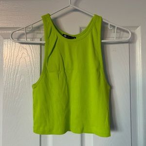 Neon yellow crop top